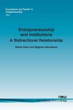 Entrepreneurship and Institutions