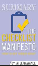 Summary of The Checklist Manifesto