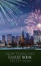 New Years Eve skyline blank guestbook hello 2020 NYC creative journal