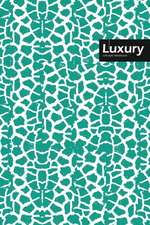 Luxury Lifestyle, Animal Print, Write-in Notebook, Dotted Lines, Wide Ruled, Medium 6 x 9 Inch, 288 Pages (Royal Blue)