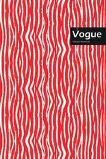 Vogue Lifestyle, Animal Print, Write-in Notebook, Dotted Lines, Wide Ruled, Medium Size 6 x 9 Inch, 144 Sheets (Red)