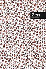 Zen Lifestyle, Animal Print, Write-in Notebook, Dotted Lines, Wide Ruled, Medium Size 6 x 9 Inch (Coffee)