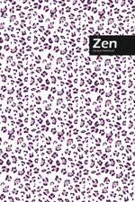 Zen Lifestyle, Animal Print, Write-in Notebook, Dotted Lines, Wide Ruled, Medium Size 6 x 9 Inch (Purple)