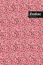 Zodiac Lifestyle, Animal Print, Write-in Notebook, Dotted Lines, Wide Ruled, Medium Size 6 x 9 Inch, 144 Pages (Pink)