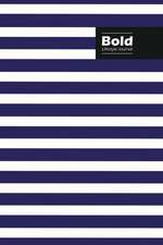 Bold Lifestyle Journal, Creative Write-in Notebook, Dotted Lines, Wide Ruled, Medium Size (A5), 6 x 9 Inch (Blue)