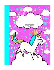 Leaping Unicorn Notebook: School Supplies Primary Composition Book for Kids