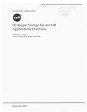 Hydrogen Storage for Aircraft Applications Overview