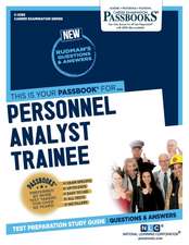 Personnel Analyst Trainee (C-2395): Passbooks Study Guide Volume 2395