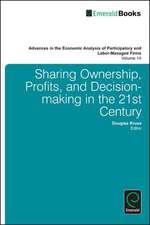 Advances in the Economic Analysis of Participatory and Labor–Managed Firms