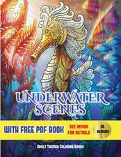 Adult Themed Coloring Books (Underwater Scenes)