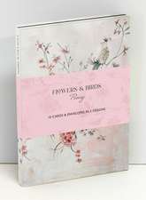 Flowers & Birds Peony Wallet Notecards