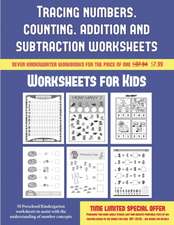 Worksheets for Kids (Tracing numbers, counting, addition and subtraction)