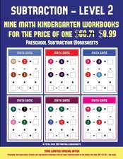 Preschool Subtraction Worksheets ((Kindergarten Subtraction/taking away Level 2)