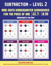 Worksheets for Kids (Kindergarten Subtraction/taking away Level 2)