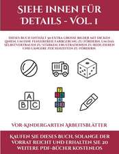 Vor-Kindergarten Arbeitsblätter (Siehe innen für Details - Vol. 1)