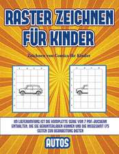 Zeichnen von Comics für Kinder (Raster zeichnen für Kinder - Autos)