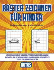 Einfaches Zeichnen Schritt für Schritt (Raster zeichnen für Kinder - Autos)