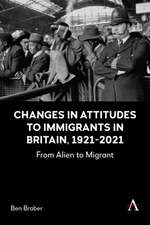 Changes in Attitudes to Immigrants in Britain, 1921-2021