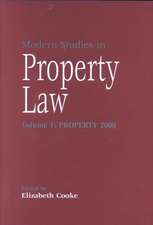 Modern Studies in Property Law: Property 2000