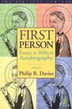 First Person: Essays in Biblical Autobiography