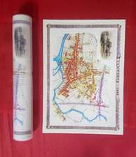 Tamworth 1885 - Old Map Supplied Rolled in a Clear Two Part Screw Presentation Tube - Print Size 45cm x 32cm