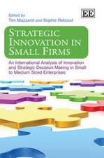 Strategic Innovation in Small Firms – An International Analysis of Innovation and Strategic Decision Making in Small to Medium Sized