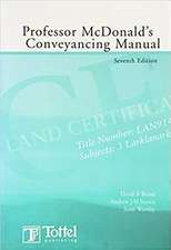 Professor McDonald's Conveyancing Manual