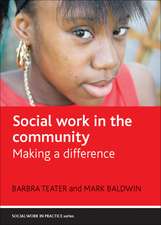 Social Work in the Community – Making a Difference