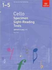 Cello Specimen Sight-Reading Tests, ABRSM Grades 1-5: from 2012