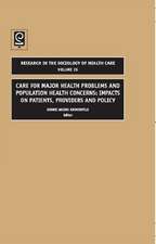 Care for Major Health Problems and Population He – Impacts on Patients, Providers and Policy