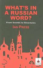 What's in a Russian Word?: From Sounds to Structures