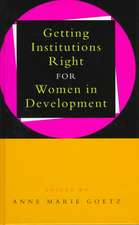 Getting Institutions Right for Women in Development