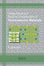 Charge Density and Structural Characterization of Thermoelectric Materials