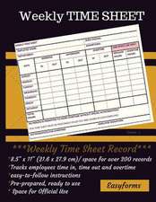 Weekly Time Sheets Series 1