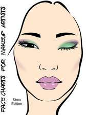 Face Charts for Makeup Artists Shea Edition