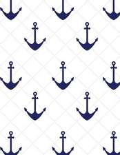 Anchor Nautical Notebook - Graph Paper - 5x5 Quad Rule