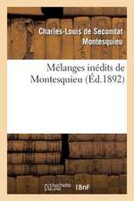 Melanges Inedits de Montesquieu