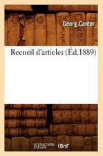 Recueil d'Articles (Éd.1889)