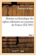 Histoire Ecclesiastique Des Eglises Reformees Au Royaume de France. T.1