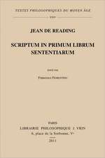 Jean de Reading: Scriptum In Primum Librum Sententiarum