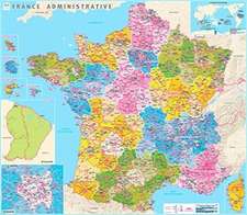 France counties and districts fllat laminated