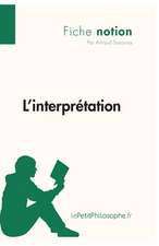 L'interprétation (Fiche notion)