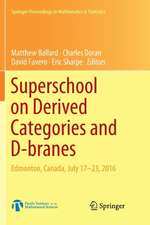 Superschool on Derived Categories and D-branes: Edmonton, Canada, July 17-23, 2016