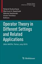 Operator Theory in Different Settings and Related Applications: 26th IWOTA, Tbilisi, July 2015
