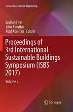 Proceedings of 3rd International Sustainable Buildings Symposium (ISBS 2017): Volume 2