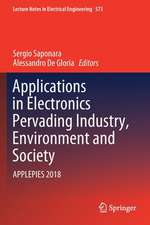 Applications in Electronics Pervading Industry, Environment and Society: APPLEPIES 2018