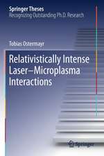 Relativistically Intense Laser–Microplasma Interactions