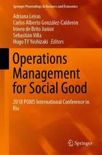 Operations Management for Social Good: 2018 POMS International Conference in Rio