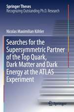 Searches for the Supersymmetric Partner of the Top Quark, Dark Matter and Dark Energy at the ATLAS Experiment