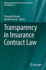 Transparency in Insurance Contract Law 